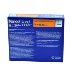 NEXGARD SPECTRA XS  Contra pulgas y garrapatas Tableta Masticable Afoxolaner Productos veterinarios Desparasitantes | Envios a toda Guatemala