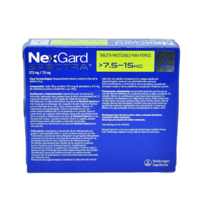 NEXGARD SPECTRA M  Contra pulgas y garrapatas Tableta Masticable Afoxolaner Productos veterinarios Desparasitantes | Envios a toda Guatemala