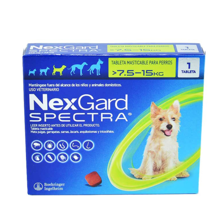NEXGARD SPECTRA M  Contra pulgas y garrapatas Tableta Masticable Afoxolaner Productos veterinarios Desparasitantes | Envios a toda Guatemala