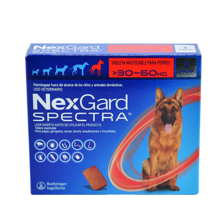 NEXGARD SPECTRA XL   Contra pulgas y garrapatas Tableta Masticable Afoxolaner Productos veterinarios Desparasitantes | Envios a toda Guatemala