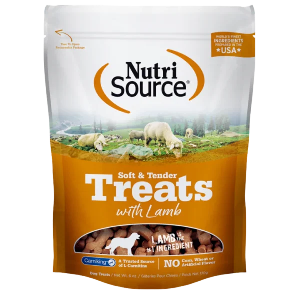 NutriSource: Premios Suaves y Tiernos para Perros de Cordero - 6 ozAlimentosFarmacia.PET