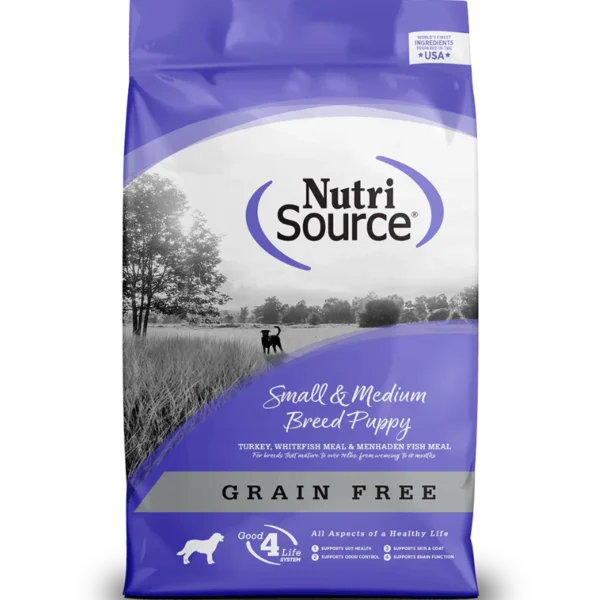 Nutrisource Puppy Grain Free 26lb | Alimento Premium Sin Granos para Cachorros | Razas Pequeñas y MedianasAlimentosFarmacia.PET