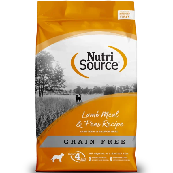 Nutrisource Cordero y Guisantes Grain Free 4lb | Alimento Natural Sin Granos para Perros AdultosAlimentosFarmacia.PET