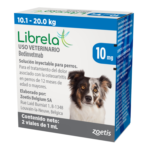 Librela 10 mg – Bedinvetmab – Inyección para el dolor articular en perros – Zoetis – Caja con 2 viales Productos veterinarios Librela | Envios a toda Guatemala