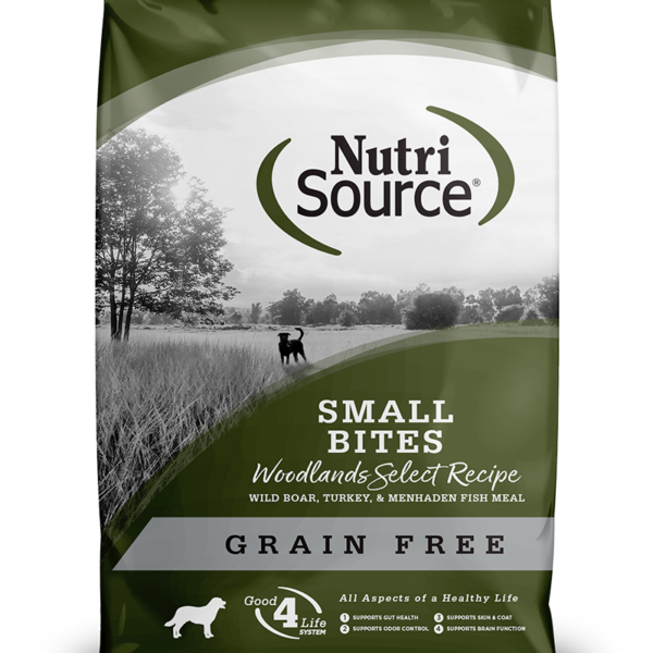Nutrisource Woodlands Small Bites 4lb | Concentrado Sin Granos con Croqueta Pequeña para Perros AdultosAlimentos para perroFarmacia.PET