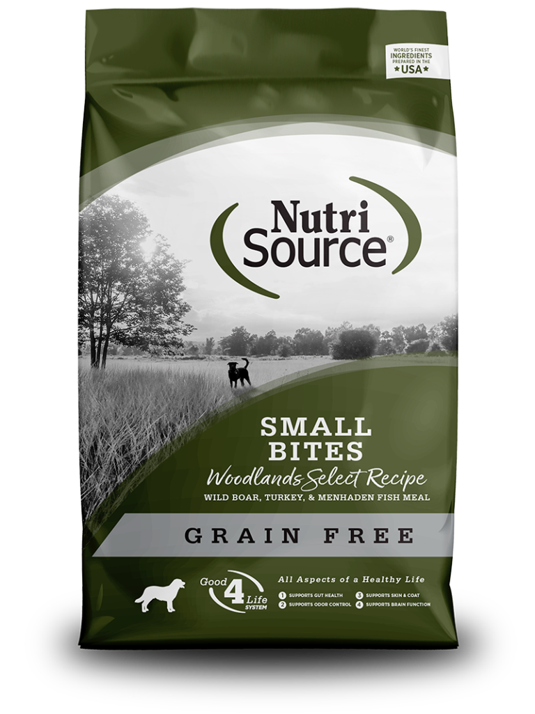 Nutrisource Woodlands Small Bites 4lb | Concentrado Sin Granos con Croqueta Pequeña para Perros AdultosAlimentos para perroFarmacia.PET