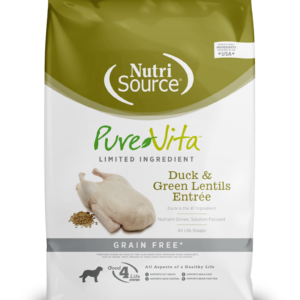 Nutrisource Pure Vita Pato y Lentejas Verdes 4lb | Concentrado Sin Granos para Perros AdultosAlimentos para perroFarmacia.PET