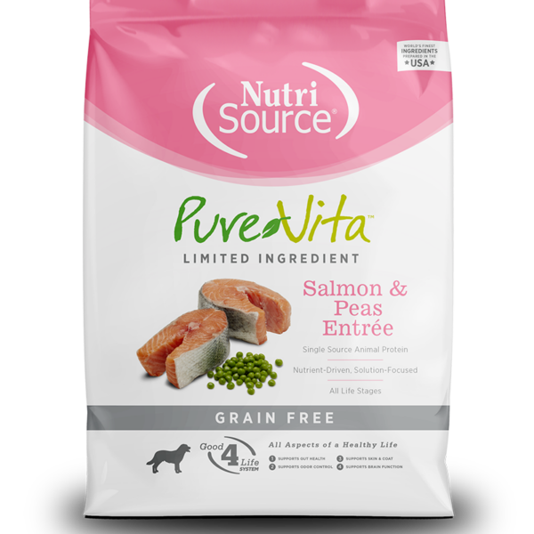 Nutrisource Pure Vita Salmón y Guisantes 4lb | Alimento Súper Premium Sin Granos para Perros AdultosAlimentosFarmacia.PET