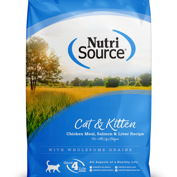 NutriSource Alimento Premium para Gatos y Gatitos – Fórmula Pollo, Salmón e Hígado 12 LbsNutrisourceFarmacia.PET