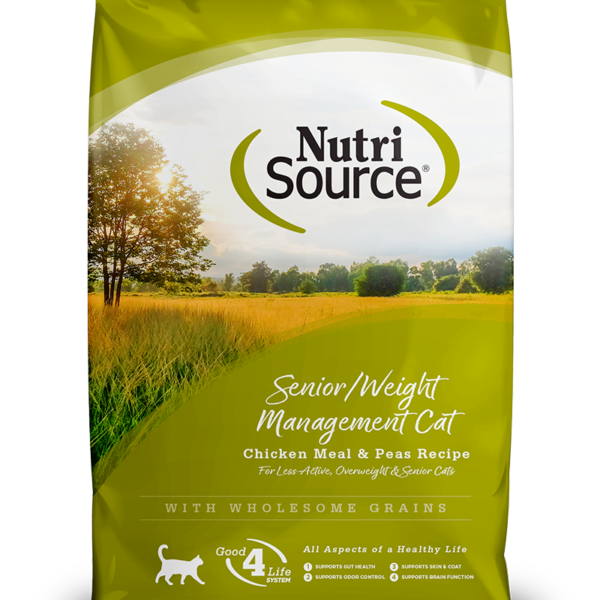Nutrisource Manejo de Peso para Gatos Mayores 4 Lbs.Alimentos para gatosFarmacia.PET