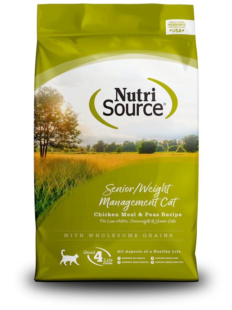 Nutrisource Manejo de Peso para Gatos Mayores 4 Lbs.Alimentos para gatosFarmacia.PET