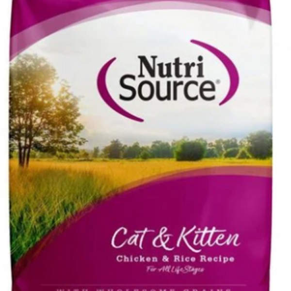 Alimento Seco NutriSource para Gatos y Gatitos | Pollo y Arroz | 12 LibrasAlimentosFarmacia.PET