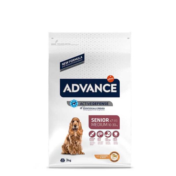 ADVANCE DOG SENIOR MEDIUM 3 KG Alimento Seco Premium para Perros MayoresFarmacia.PET