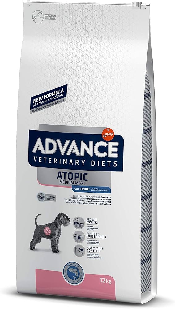 ADVANCE VETERINARY DIETS ATOPIC MEDIUM MAXI 12 KG Alimento Hipoalergénico para Perros con Dermatitis y AlergiasFarmacia.PET