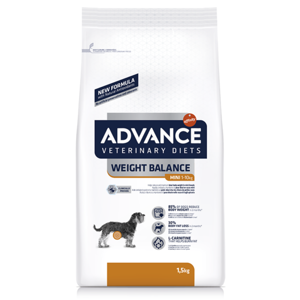 ADVANCE VETERINARY DIETS Dog Weight Balance Mini 1.5 kg - Pienso para perros de dieta y control de pesoFarmacia.PET