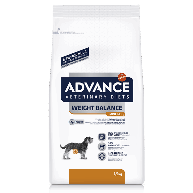ADVANCE VETERINARY DIETS Dog Weight Balance Mini 1.5 kg - Pienso para perros de dieta y control de pesoFarmacia.PET