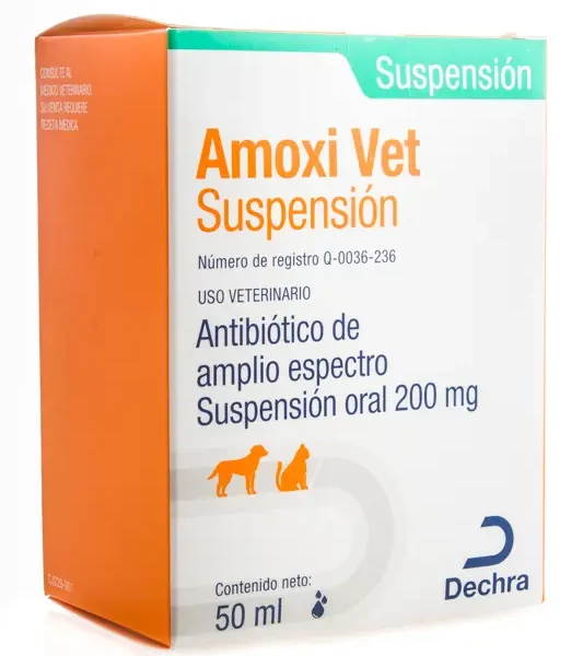 Amoxivet suspension 200mg medicamento veterinario Productos veterinarios Dechra | Envios a toda Guatemala