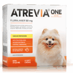 ATREVIA ONE MINI - 1 TABLETA / 2 a 4.5 kg Fluralaner Tableta desparasitante Productos veterinarios Antipulgas | Envios a toda Guatemala