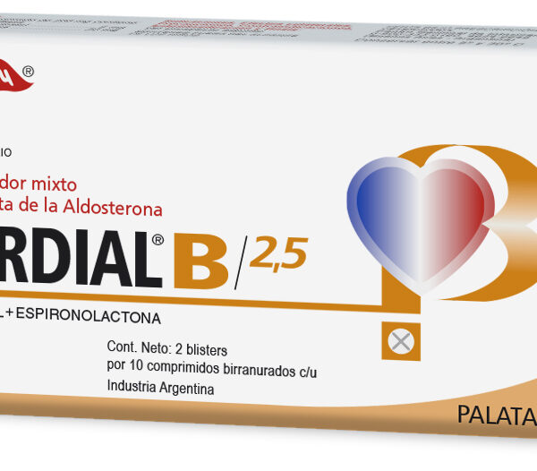 Cardial B 2.5 mg – Benazepril + Espironolactona – Vasodilatador mixto y protector cardíaco en perros – Holliday – Caja con 20 comprimidos Productos veterinarios Holliday | Envios a toda Guatemala