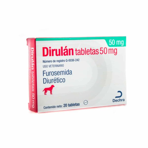 Dirulan 50mg (20tab) medicamento veterinario Productos veterinarios Dechra | Envios a toda Guatemala