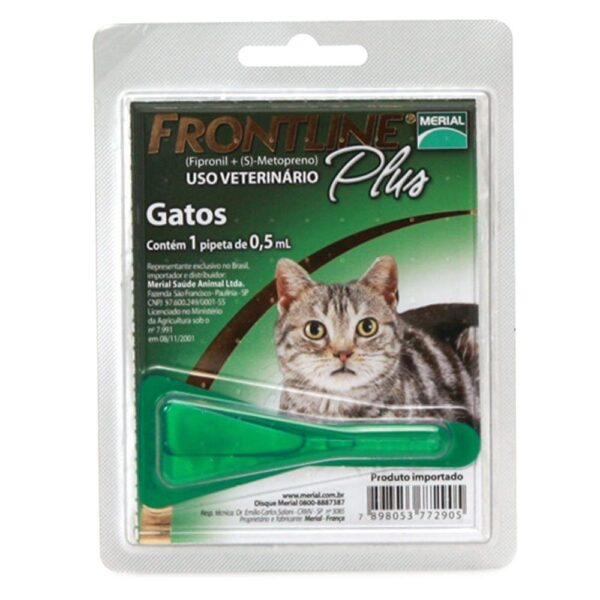 FRONTLINE PLUS GATO 0.5 CC Antipulgas para Perro Pipeta Productos veterinarios Antipulgas | Envios a toda Guatemala