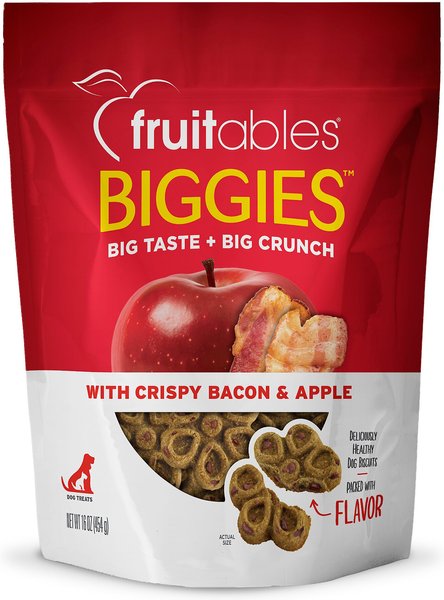 Premios para Perros Fruitables Biggies de Tocino y Manzana 16 oz Productos veterinarios Alimentos para perro | Envios a toda Guatemala