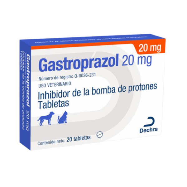Gastroprazol 20mg (20tab) medicamento veterinario Productos veterinarios Dechra | Envios a toda Guatemala