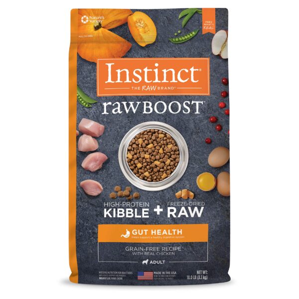 INSTINCT RAW BOOST Alimento para Perros Sin Granos con Pollo, Salud Intestinal y Probióticos 18LBFarmacia.PET
