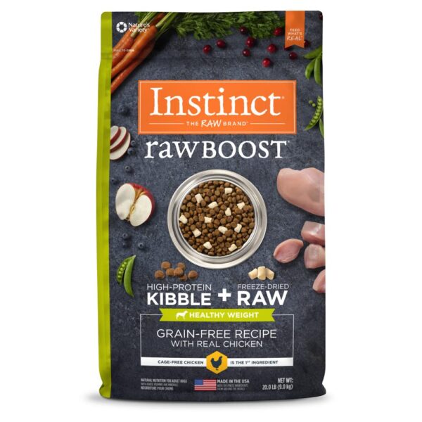 INSTINCT RAW BOOST Alimento Premium para Perro Sin Cereales Pollo - Control de Peso Saludable 20 LBFarmacia.PET