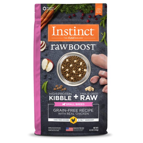 INSTINCT RAW BOOST Sin Cereales con Pollo para Razas Pequeñas 4LB – Alimento Seco Premium para PerrosFarmacia.PET