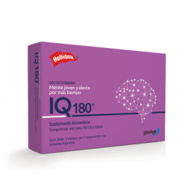 IQ180 – Suplemento cognitivo – Para perros y gatos – Holliday – Caja con 3 blisters de 7 comprimidos Productos veterinarios Holliday | Envios a toda Guatemala