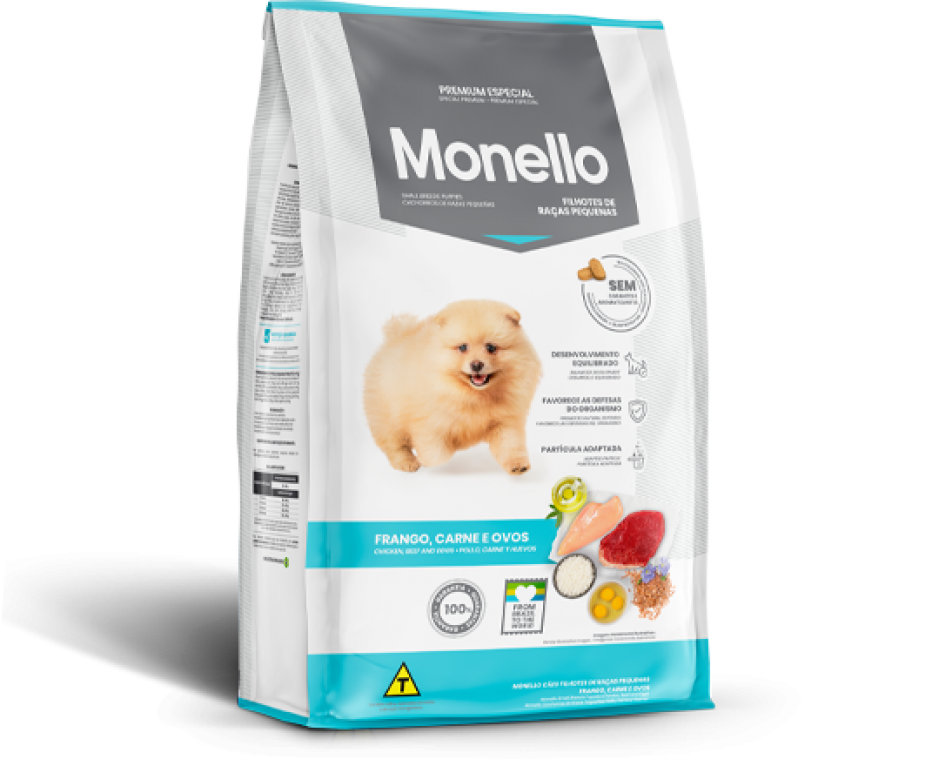 Alimento Seco MONELLO para Perro Cachorros Razas Pequeñas 1KG GuatemalaFarmacia.PET