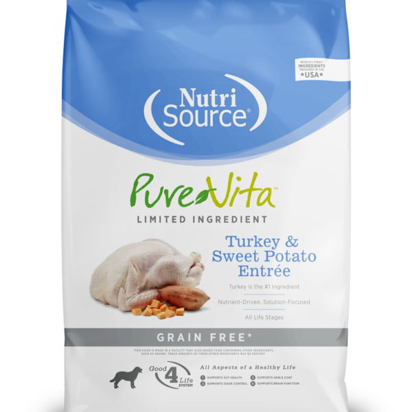 Nutrisource Pure Vita Pavo y Camote 5lb | Alimento Natural Grain Free Premium para Perros Adultos | Tienda OnlineAlimentosFarmacia.PET