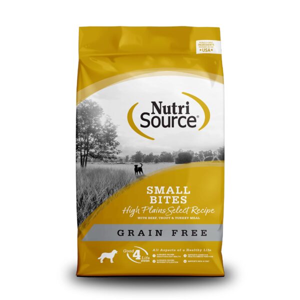 Nutrisource High Plains Small Bites Premium | Concentrado Sin Granos con Croqueta Pequeña para Perros Adultos 12 lbs en GuatemalaAlimentosFarmacia.PET
