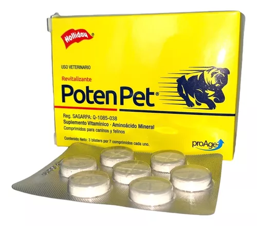 POTEN PET Pro Age 21 Comprimidos | Suplemento para longevidad en mascotas Productos veterinarios Holliday | Envios a toda Guatemala