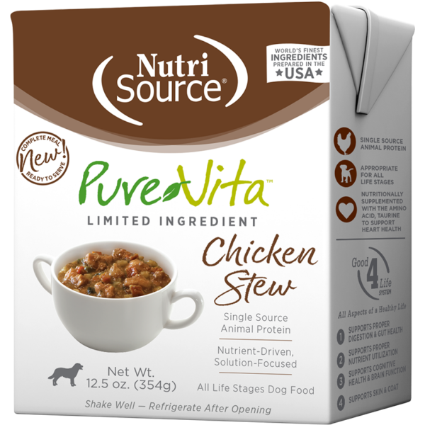 Nutrisource T-PAK Pure Vita Estofado de Pollo para Perros: Alimento Húmedo PremiumAlimentosFarmacia.PET