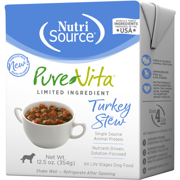 Nutrisource T-PAK Pure Vita Guiso de Pavo para PerrosAlimentosFarmacia.PET