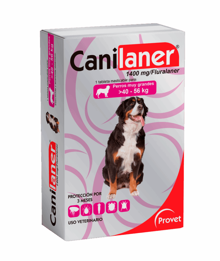 Canilaner 1400mg Fluralaner Micronizado Tableta Masticable Perros de 40 a 56 kg Productos veterinarios Provet | Envios a toda Guatemala