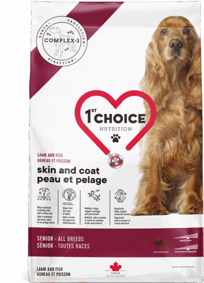 1ST CHOICE   DOG FOOD   SENIOR   AND COAT ALL BREEDS BOLSA 2 KG Productos veterinarios 1ST Choice | Envios a toda Guatemala