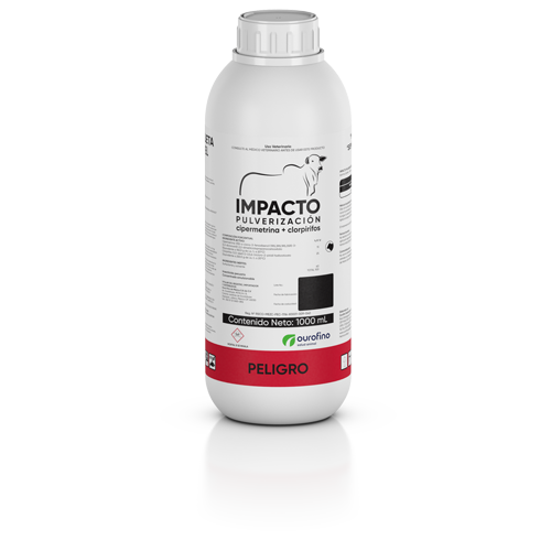 Impacto Pulverizacion 1 galon | Potente Mezcla contra Ectoparasitos | Ourofino Productos veterinarios Ourofino | Envios a toda Guatemala