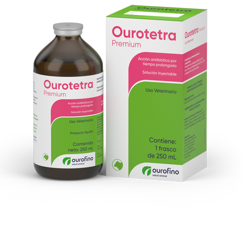 Qurotetra Premium 250 ml | Tetraciclina Inyectable | Ourofino Productos veterinarios Ourofino | Envios a toda Guatemala