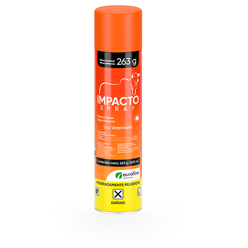 Impacto Spray 475 ml | Alta eficacia contra Gusanera en Bovinos | Ourofino Productos veterinarios Ourofino | Envios a toda Guatemala