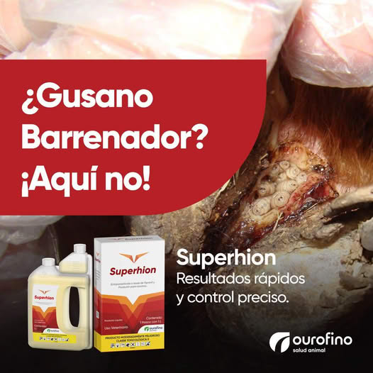 Superhion con dosificador 1 litro. Insecticida para el control del gusano barrenador en bovinos Productos veterinarios Bovinos | Envios a toda Guatemala