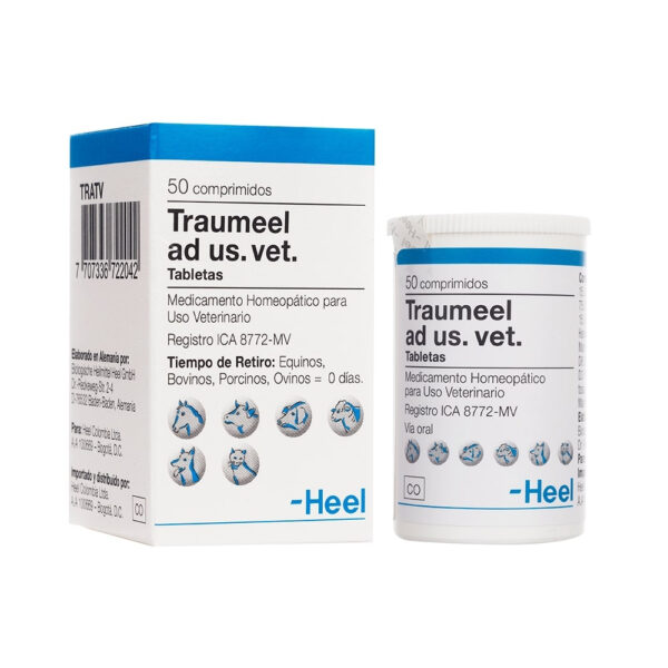 Traumeel Comprimidos 50 Heel Vet | Alivio del Dolor e Inflamación en Mascotas Uso veterinario Productos veterinarios Heel Vet | Envios a toda Guatemala