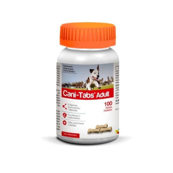 Cani-Tabs Daily Multi Adult | Frasco con 100 Tabletas | Multivitaminico para Perros Adultos Productos veterinarios Agrovet Market | Envios a toda Guatemala
