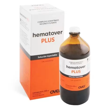 Hematover Plus 250 ml Tonico inyectable para revitalizacion animal Productos veterinarios Over | Envios a toda Guatemala