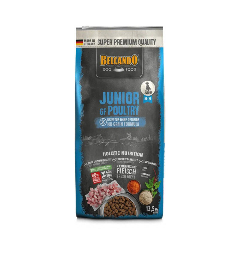 Belcando Junior Grain Free Ave 4kg | Alimento Sin Cereales para Perros Jóvenes | Crecimiento Sano y Digestión Óptima Productos veterinarios Belcando | Envios a toda Guatemala