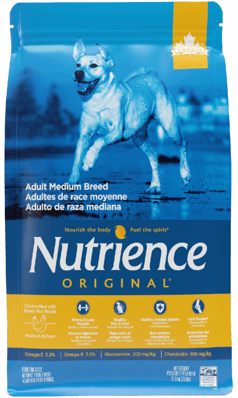Nutrience Adult Medium Breed Alimento con Pollo y Arroz Integral 18.1 kg Productos veterinarios Nutrience | Envios a toda Guatemala