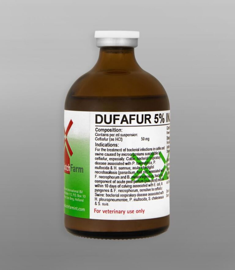Dufafur 5%  Ceftiofur inyectable Frasco 100 ml Productos veterinarios Dutch Farm | Envios a toda Guatemala