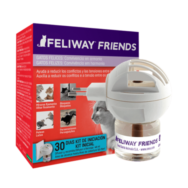 Feliway Friends Difusor + Recarga | Control de Conflictos entre Gatos Productos veterinarios Accesorios | Envios a toda Guatemala